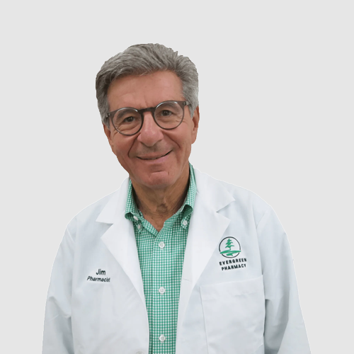 Evergreen pharmacy team member Jim Gollin